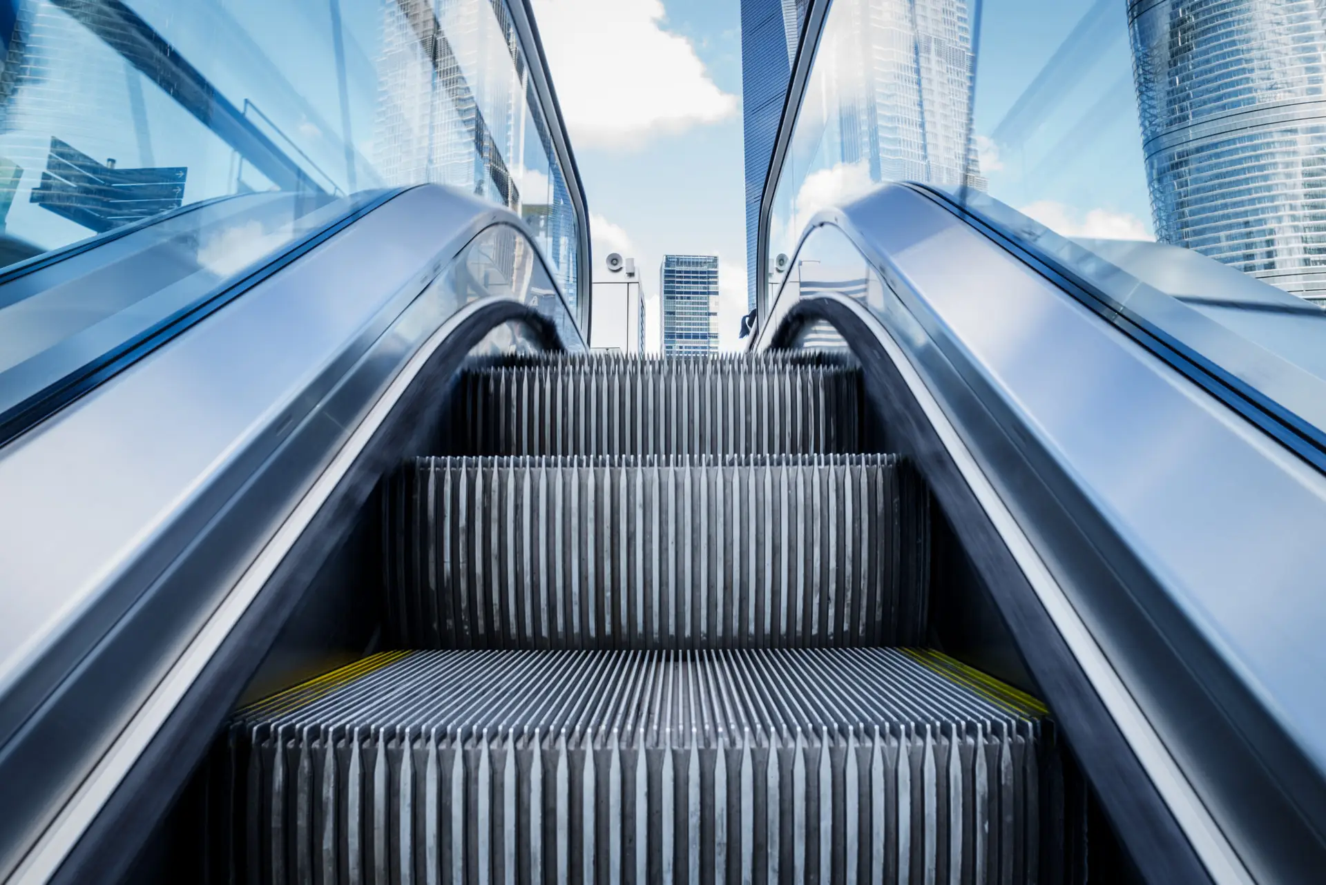 Eston Elevators Company view of escalator in an underground station